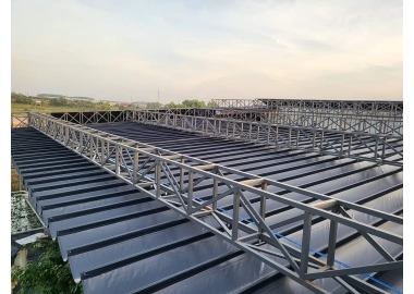 Thi công mái xếp cho Ngân Hàng