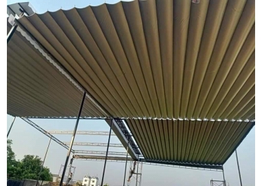 Thi công mái che bạt kéo tại đồng nai - Mái xếp Hoàng Dương